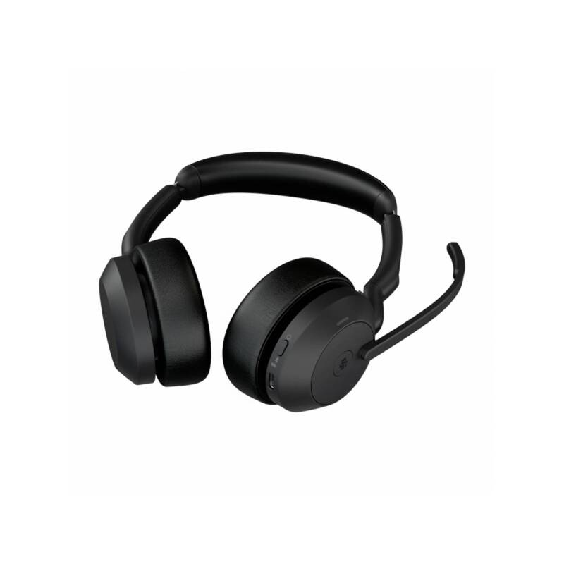 Jabra On Ear Headset Evolve2 55 MS Stereo Bluetooth Schwarz Noise Cancelling 18h - 5706991027600