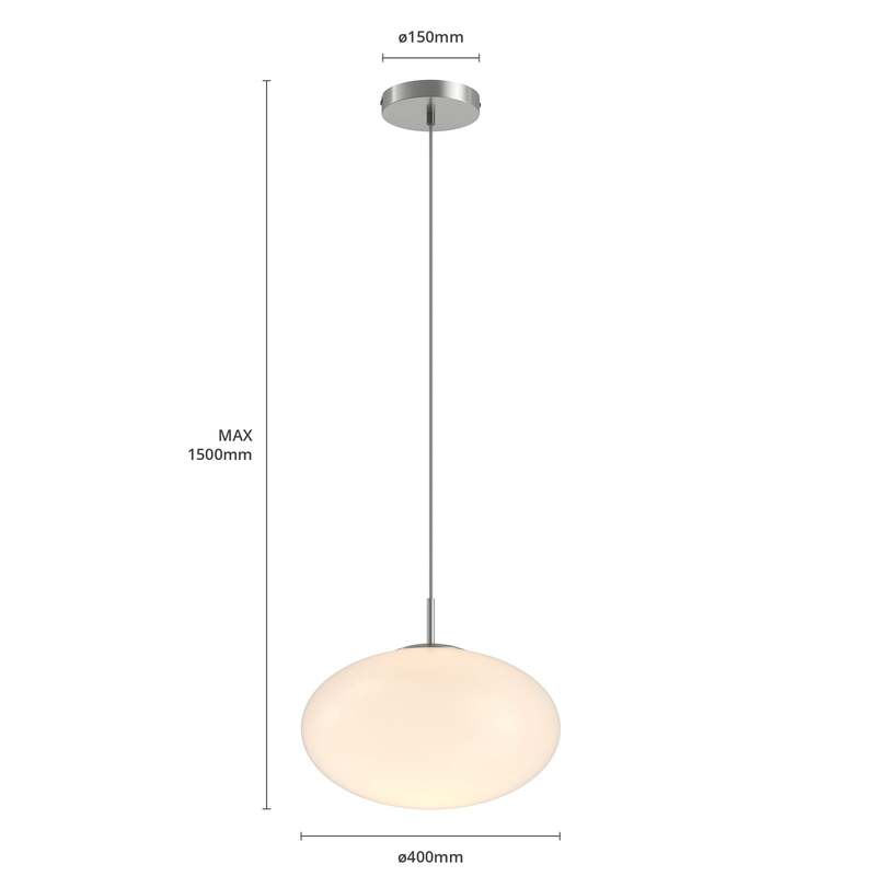 Lindby Hängeleuchte Sonika LED Pendelleuchte Lampe dimmbar nickel Ø40cm 24cm - 4251096581737