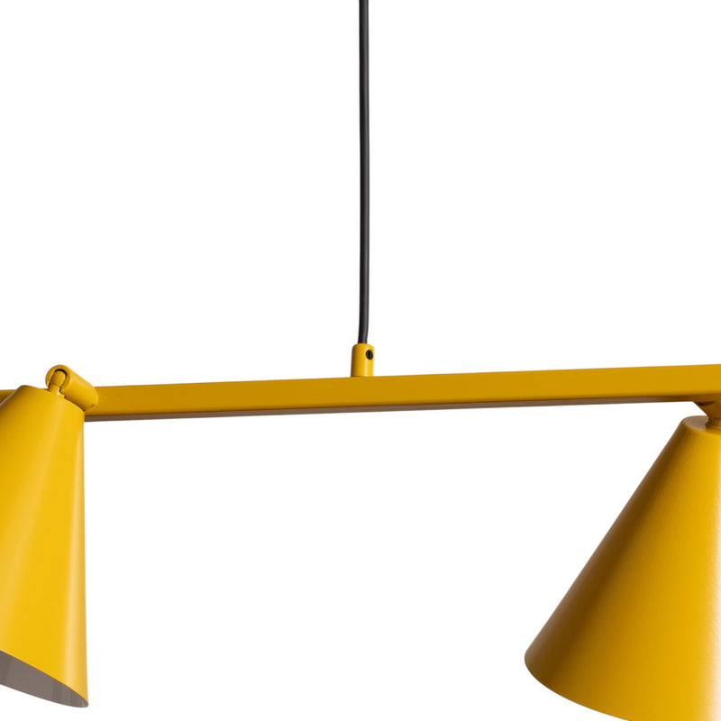 ALDEX Hängeleuchte Form 4 gelb 4-flammig dimmbar Metall E27 120 cm - 5904798657345
