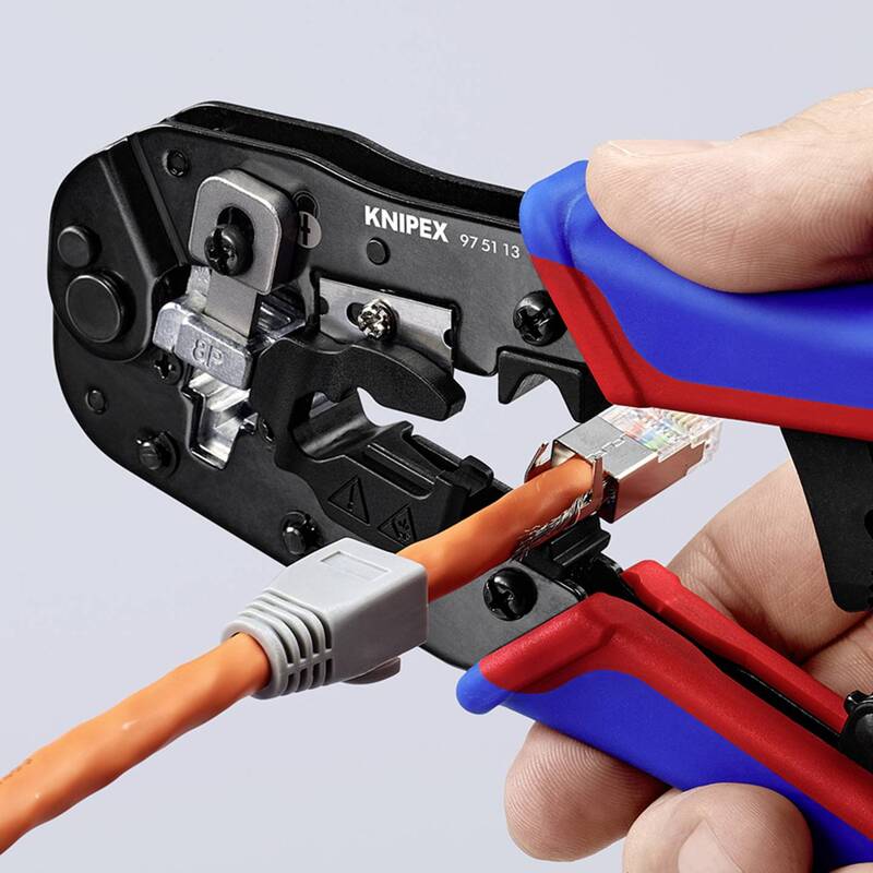Knipex Crimpzange für RJ45-Westernstecker 97 51 13 Zange Crimpwerkzeug - 4003773087908