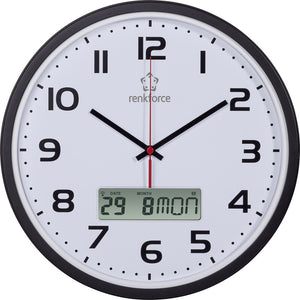B-Ware Renkforce Funkuhr Wanduhr Uhr Funk Funk-Uhr Küchenuhr 32x4.5 cm Analog Digital