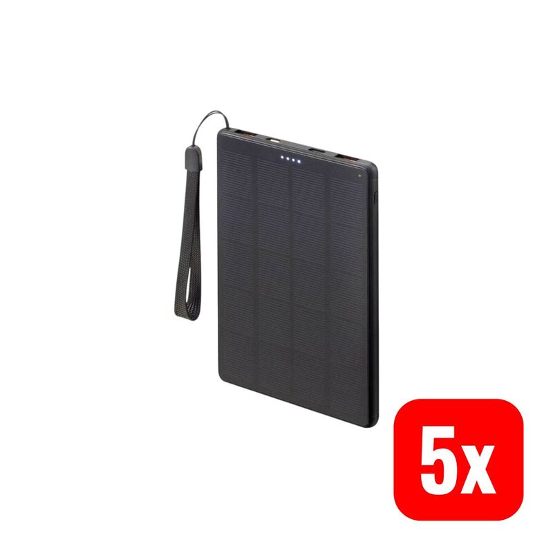 Voltcraft Solar Powerbank 10000 mAh Akku Ladegerät USB PD schwarz LiPo 2xUSB - 4064161151175