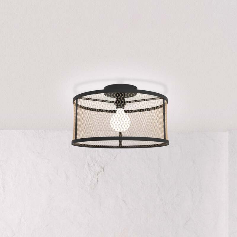 Eglo Deckenlampe Dellow LED Leuchte dimmbar schwarz messing Ø45cm Stahl 27cm - 9002759436032
