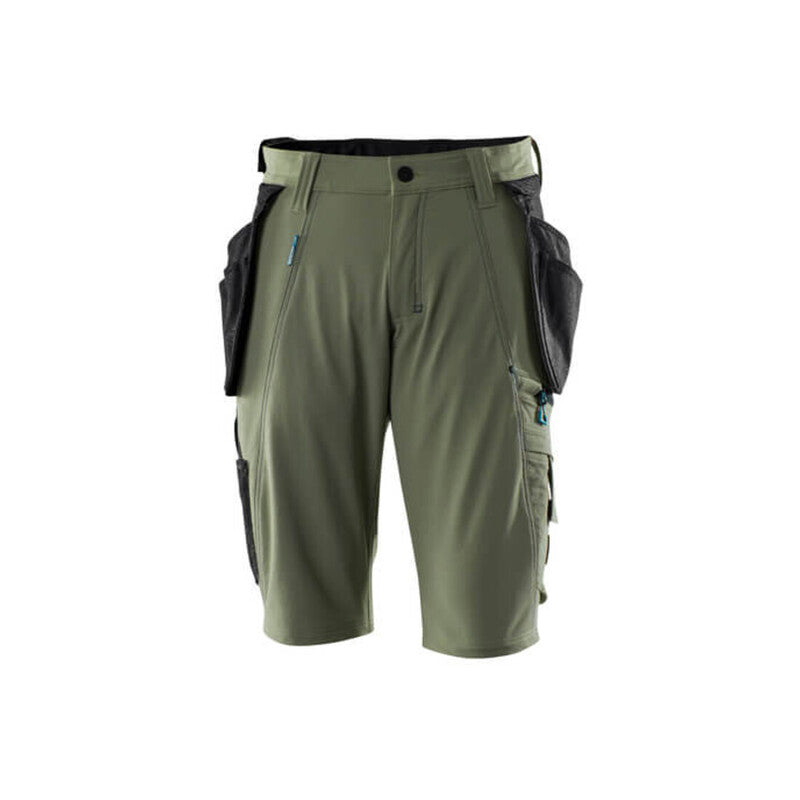 Mascot Shorts Handwerkershorts C62 moosgrün abnehmbare Hängetaschen Hose - 5711074631858