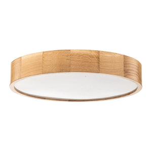 B-Ware Temar Lighting Deckenleuchte Lampe Cleo Sensor Eiche Holz Glas rund IP20 48cm