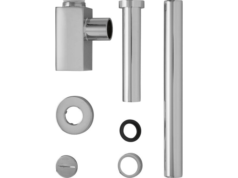 Design-Flaschensiphon 32 mm Rp 1 1/4" Siphon Waschbecken Geruchsverhinderer 45mm - 4007874148643