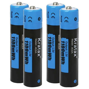 B-Ware Hixon Micro Akku Li-Ion 750 mAh 1.5 V 4 Stück wiederaufladbar J816 HR3 Batterie
