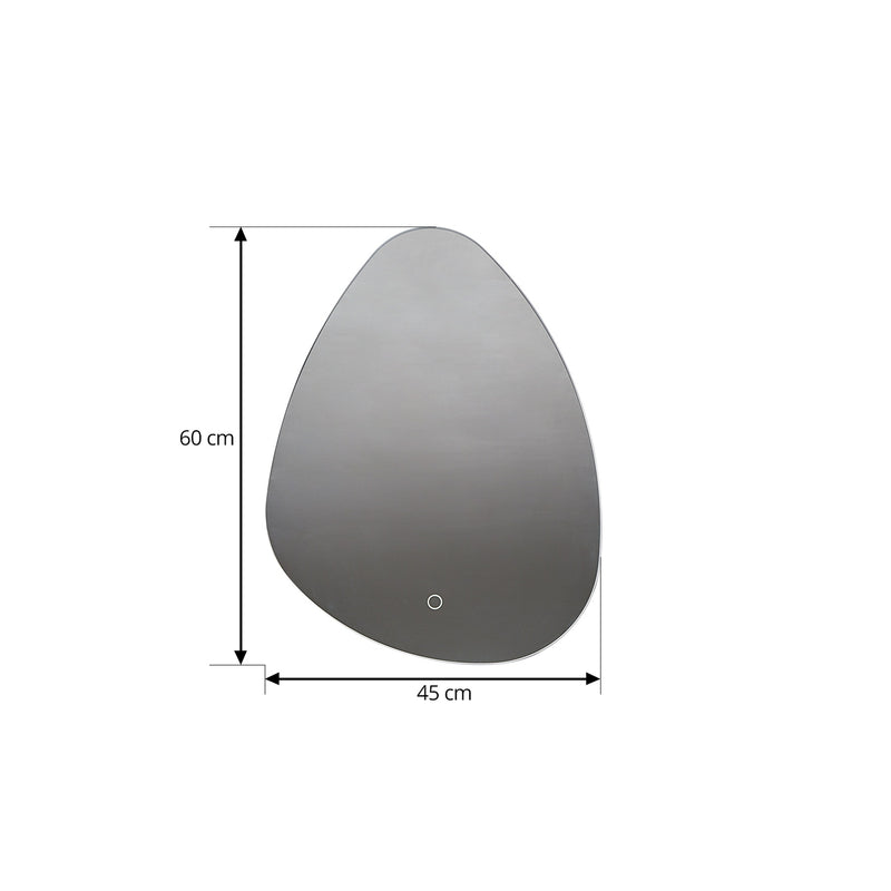 Lucande LED Spiegel Celestiel tropfenförmig CCT 60cm chrom Badezimmerlampe 650lm - 4251911777840