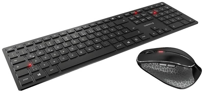 CHERRY DW 9500 SLIM Bluetooth Tastatur Maus-Set Deutsch QWERTZ Schwarz - 4025112091896
