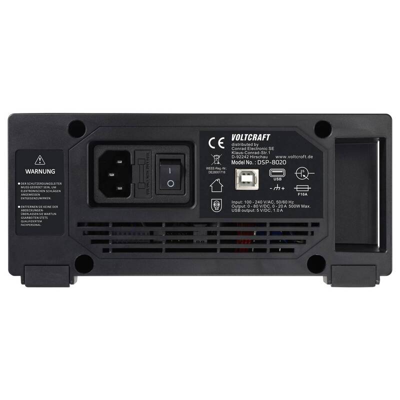 Voltcraft Labornetzgerät DSP-8020 500W 80V 20A USB Heizgerät Elektronik - 4064161408507