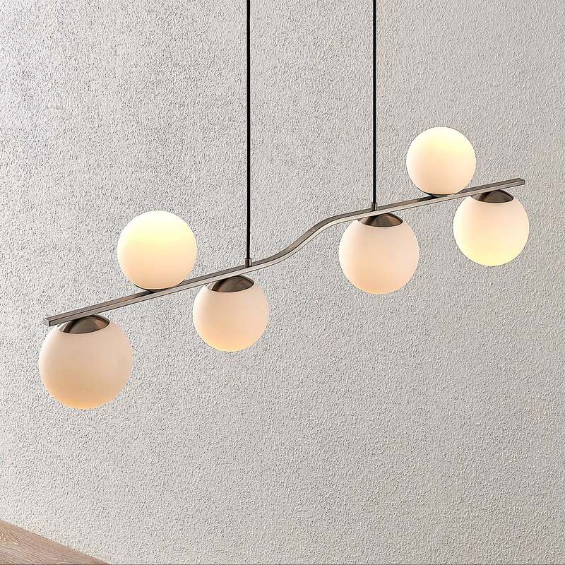 Lindby Hängelampe Hängeleuchte Avalyn LED Pendelleuchte dimmbar nickel 110cm - 4251096572858