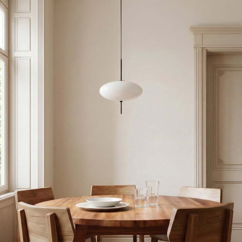 Lindby Hängeleuchte Hikari LED Pendelleuchte Lampe dimmbar weiß Ø30cm 12,5cm - 4255830911132