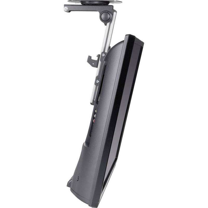 SPEAKA TV-Deckenhalterung 43-94cm neigbar schwenkbar max. 20kg schwarz/silber - 4016138841794