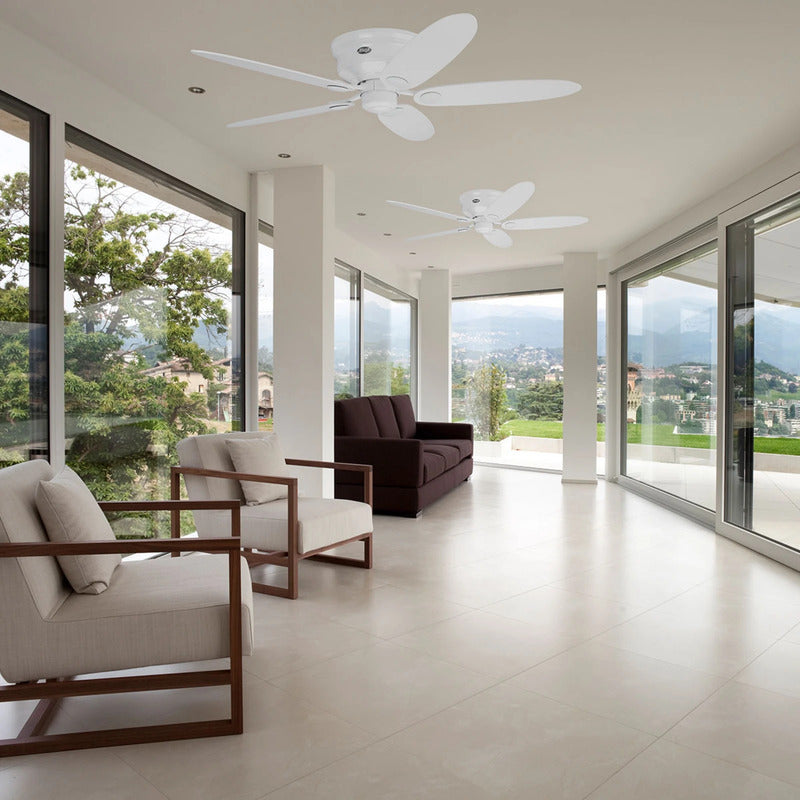 Hunter Ventilator Low Profile III weiß ahorn Deckenventilator 132cm bis 25m² - 0049694243775