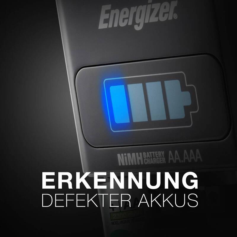 Energizer Rundzellen-Ladegerät Batterie-Ladegerät Laden NiMH Micro AAA Mignon AA - 7638900421248