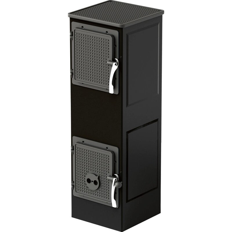 Accente Werkstattofen Toba 2.0 Heizgerät Stahl Schwarz 6 kW Keramott Brennraum - 4007876511872