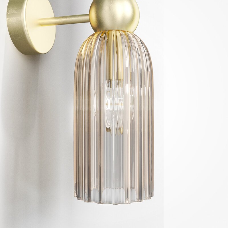 Maytoni Wandleuchte Wandlampe Antic 2-flg Glas gold bernstein SIEHE TEXT/FOTO - 4099776006305