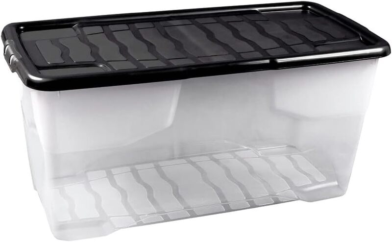 Strata Aufbewahrungsbox Kiste Stauraum Deckel 80L 80x40x37cm transparent - 5021711059120