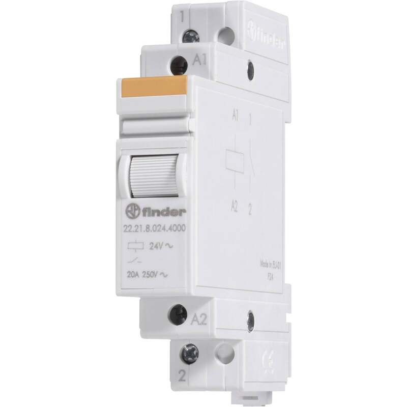 Finder Industrierelais 22.21.8.024.4000 24V 20A Schaltstrom IP20 1 Schließer - 2050010614238