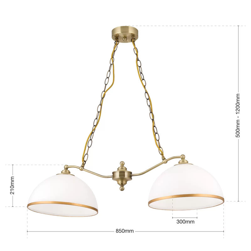Orion Hängeleuchte Old Lamp Hängelampe Leuchte Lampe mit Kettenabhängung 2-flg. - 9003090274017