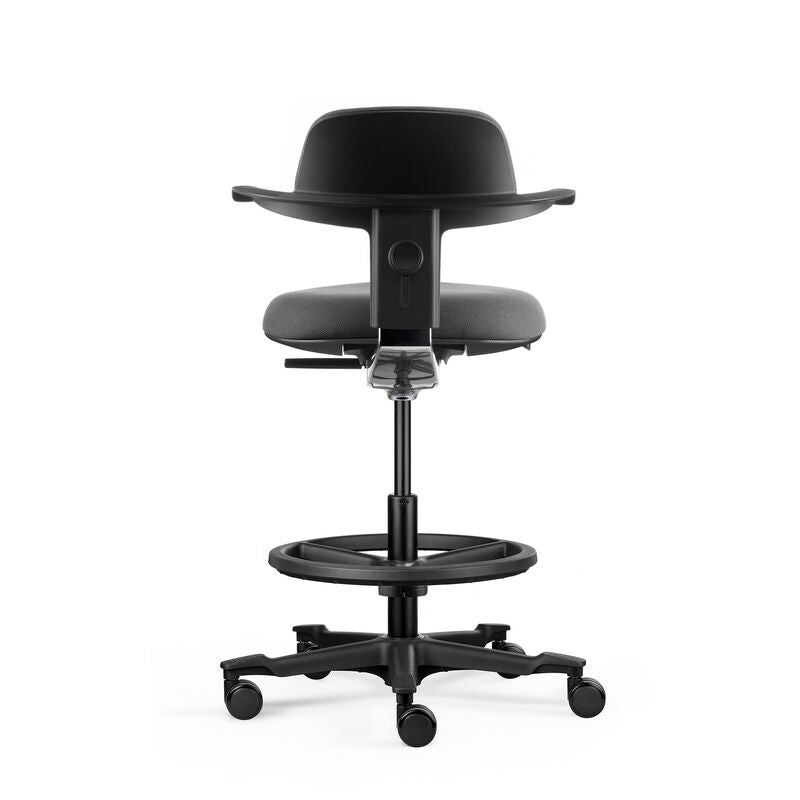 hjh OFFICE Arbeitsstuhl Drehstuhl TOP WORK 40 Schwarz Dunkelgrau Stoff Stuhl - 4064323108047