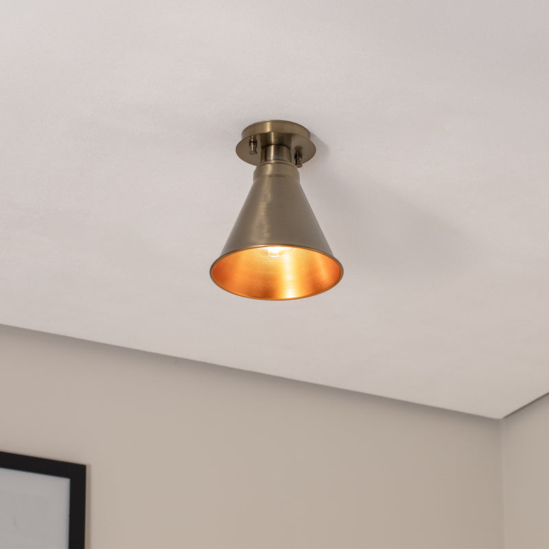 Deckenleuchte Berceste N-679 LED Kupfer antik Dimmbar Metall Ø20cm 24cm hoch - 8681875572667