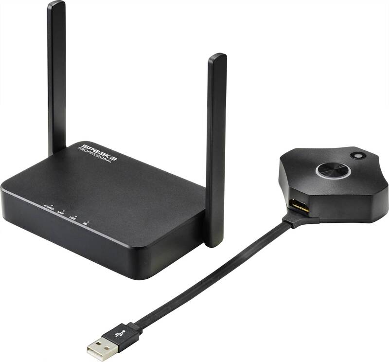 SpeaKa Professional Drahtloses Full HD Präsentationssystem HDMI-Präsentation 30m - 4064161185064