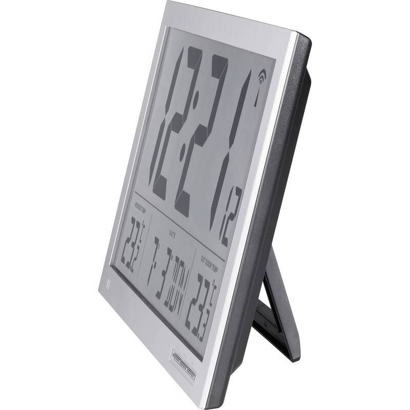 EUROCHRON EFWU Jumbo 102 Funk-Wanduhr mit Innentemperatur und Kalender - 4016139328645