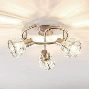 B-Ware Lindby Kosta Deckenlampe Deckenleuchte Lampe Leuchte Hängelampe 3 flammig nickel
