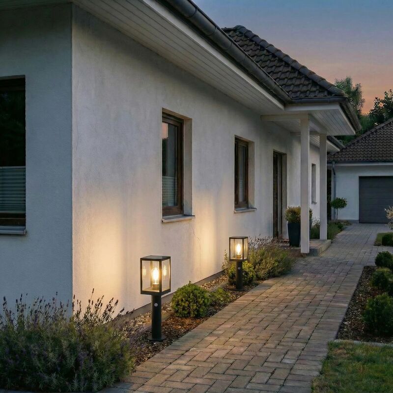 Relto LED-Solar-Wegeleuchte 50cm Sensor Gartenleuchte Erdspieß Außenlampe - 4255830909481