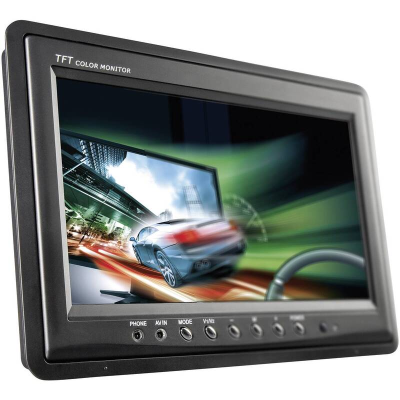 Renkforce Auto LCD-Monitor 9 Zoll 22.9 cm Einbau Monitor mit Kopfhöreranschluss - 4016138750744