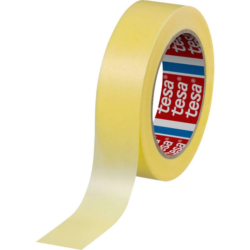 Tesa Kreppband Präzisionskrepp Gelb 50m x 19mm Handabreißbar 1 Rolle 30N/cm - 4042448816092