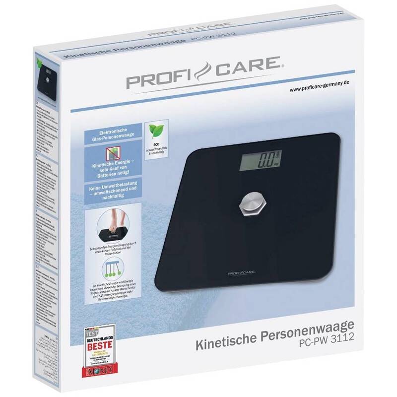 Profi-care Personenwaage PC-PW 3112 digital schwarz Sicherheitsglas 180kg - 4006160131123