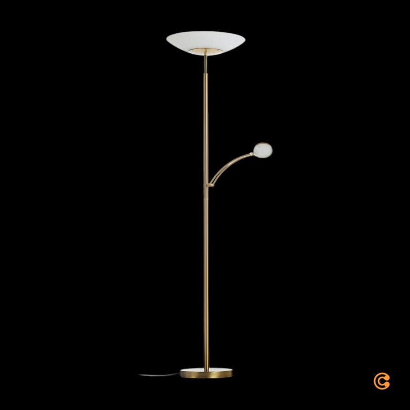 Paul Neuhaus Stehleuchte Bodenlampe LED Alfred messing matt dimmbar Leuchtmittel - 4012248335352