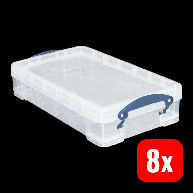 Really Useful Box Aufbewahrungsbox 39,5x8,8x25,5cm DIN A4 4l transparent - 5060024800449