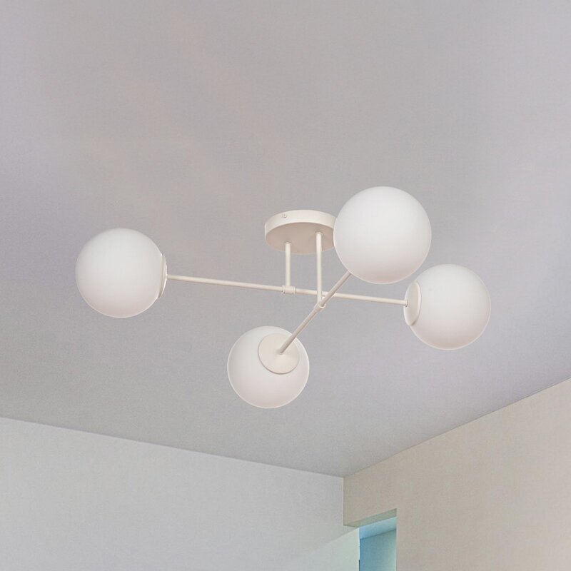 Moon Deckenleuchte Deckenlampe Glas Metall sand Deckenbeleuchtung Wohnzimmer - 5902349236421