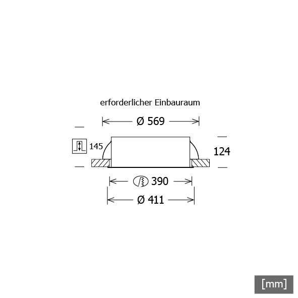 LTS-Light Einbauleuchte PLL 27.410.30.1 DALI Einbau Lampe Deckenlampe silber - 4043544360366