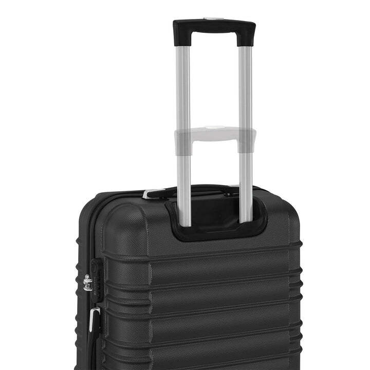Hartschalen Kofferset Rom 3-teilig ABS-Kunststoff Koffer Set Schwarz 360° Rollen - 4262437184968