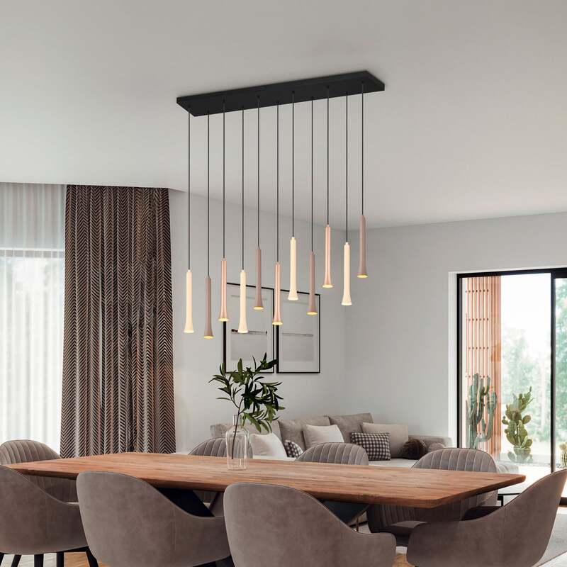 Trio Lighting Pendelleuchte Hängelampe LED Metall taupe coffee Leuchtmittel inkl - 4017807616705