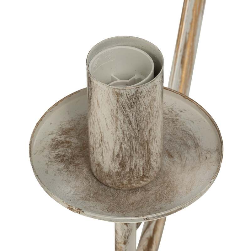 Kronleuchter Malbo Hängelampe Licht 8-flammig LED dimmbar weißgold Metall Ø77cm - 5902349238012