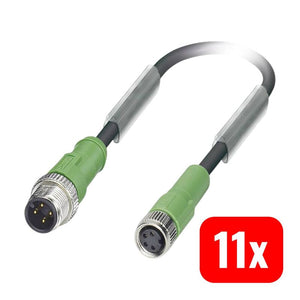 B-Ware Phoenix Contact Sensorleitung Anschlusskabel Verbindungskabel M12 M8 schwarzgrau