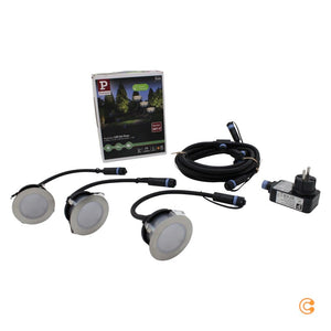 B-Ware Paulmann Einbauleuchte Spot LED Plug Shine Set Leuchte silber warmweiß dimmbar