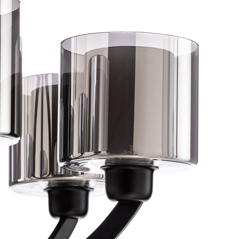 Avonni AV-7002-1876-6BSY Kronleuchter Hängeleuchte schwarz 6-flammig E27 LED - 8698957178525