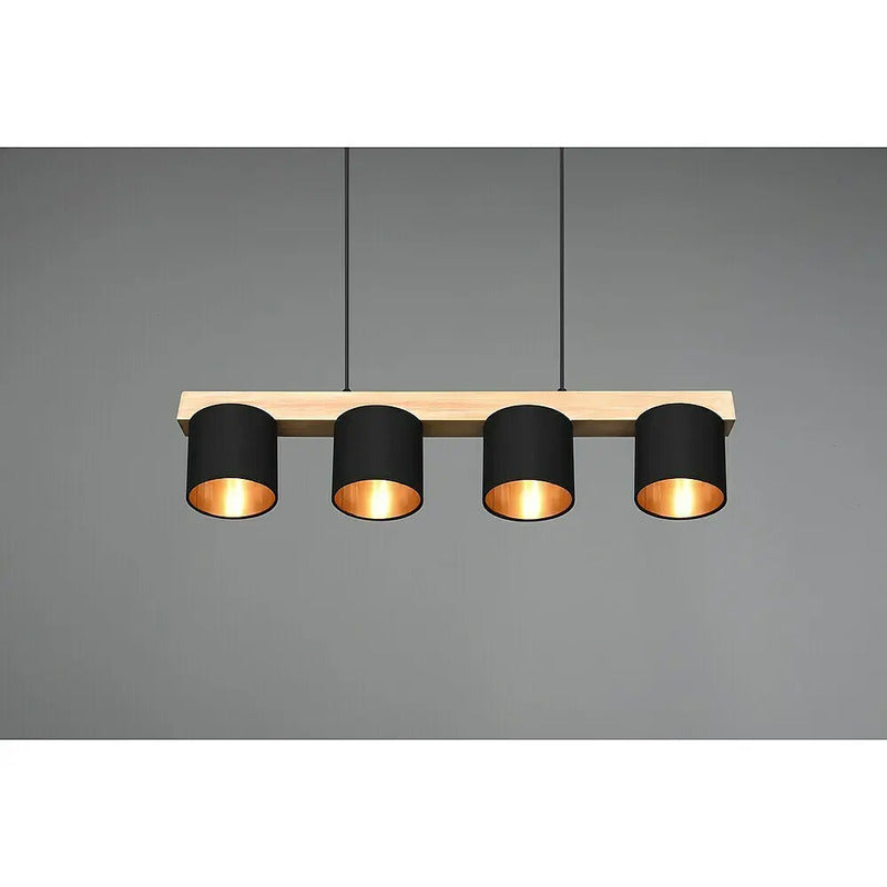 Reality Pendelleuchte Cameron Hängelampe LED 4-flammig naturbelassen 75x12cm - 4017807502923