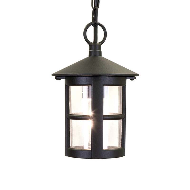 Elstead Außen-Hängeleuchte Gartenleuchte Hereford LED Lampe schwarz klar IP43 - 5024005237402
