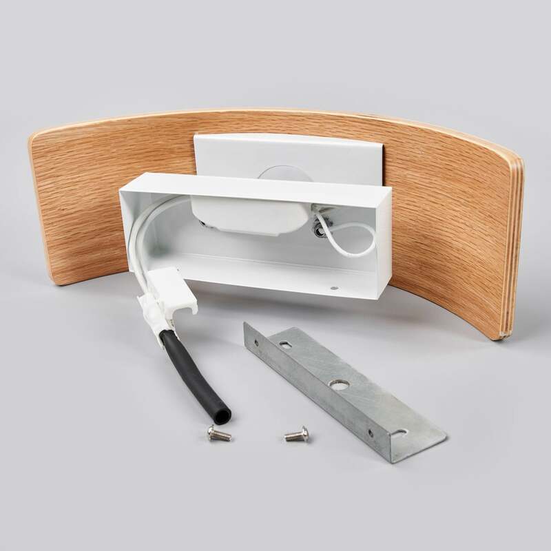 Lindby Wandleuchte Holz Rafailia LED Wandlampe Leuchte warmweiß dunkelbraun 33cm - 4251096533385