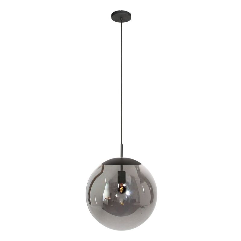Steinhauer Hängeleuchte Bollique Pendelleuchte Lampe schwarz Ø40cm Rauchglas - 8712746177558