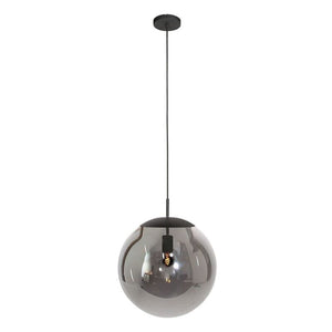 B-Ware Steinhauer Hängeleuchte Bollique Pendelleuchte Lampe schwarz Ø40cm Rauchglas