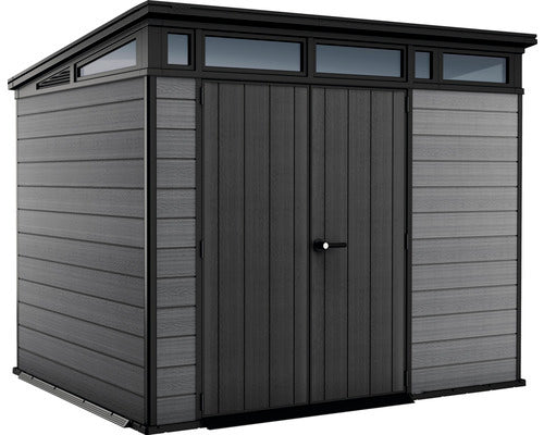 KETER Gartenhaus Gerätehaus Cortina 9x7 inkl. Fußboden Haus 279 x 216 cm grau - 4306517614386