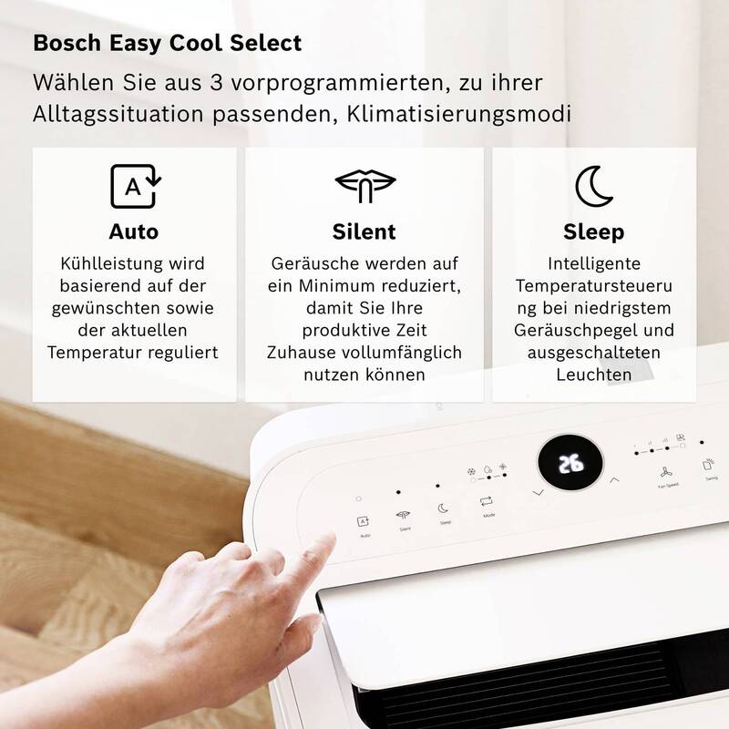 Bosch Cool 2000 Monoblock-Klimagerät 2.6 kW für 88 m² EEK A Weiß - 4062321786670